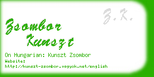 zsombor kunszt business card